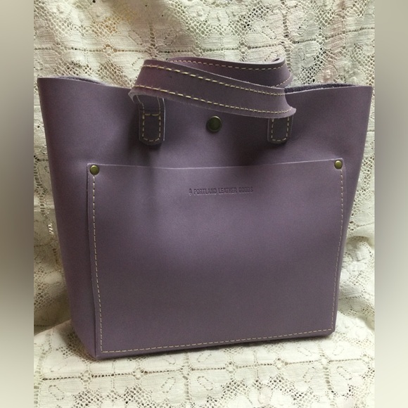 Mini Portland Leather Goods tote bag. Lavender - Picture 1 of 9